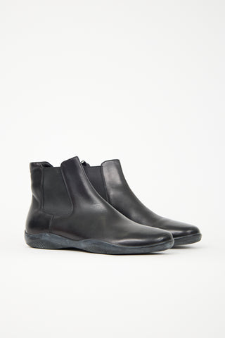 Prada Sport Leather Chelsea Boot