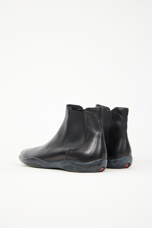 Prada Sport Leather Chelsea Boot