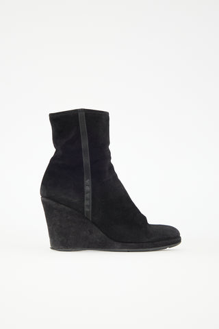 Prada Sport Suede Wedge Boot