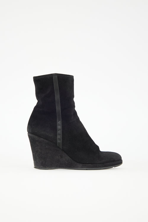 Prada Sport Suede Wedge Boot