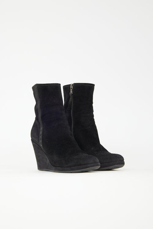 Prada Sport Suede Wedge Boot