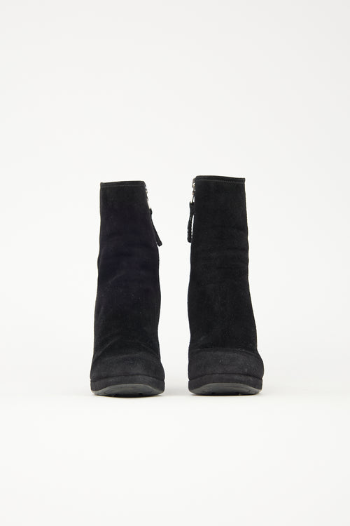 Prada Sport Suede Wedge Boot