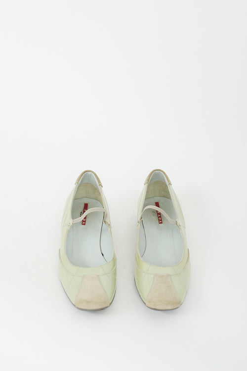 Prada Sport Vintage Green Patent Mary Jane Flat