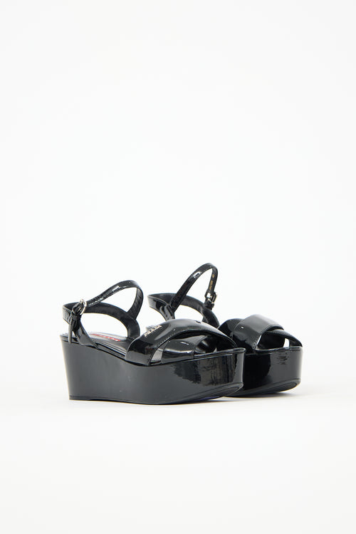 Prada Sport Patent Wedge