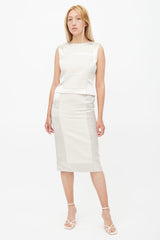 Prada Spring 1998 Beige Linen & Silk Colourblock Set