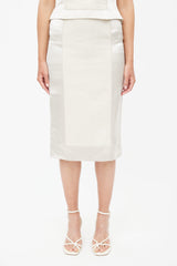 Prada Spring 1998 Beige Linen & Silk Colourblock Set