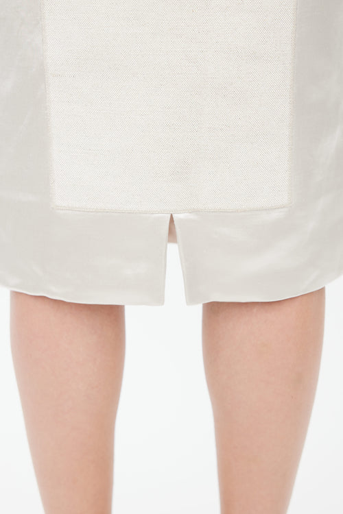 Prada Spring 1998 Beige Linen & Silk Colourblock Set