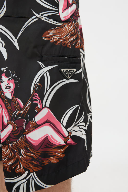Prada Spring 2014 Printed Swim Shorts