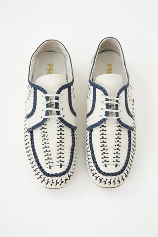 Prada Spring 2020 Braided Leather Derby