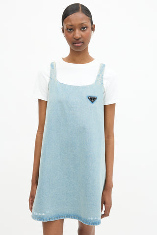 Prada Spring 2021 Denim Logo Dress