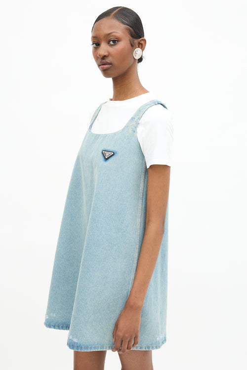 Prada Spring 2021 Denim Logo Dress