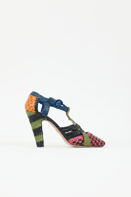Prada SS 2011 Woven Leather Pump