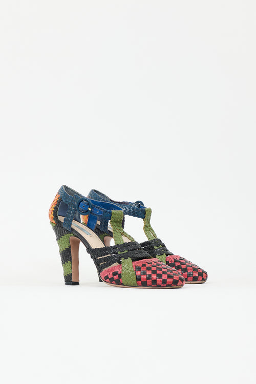 Prada SS 2011 Woven Leather Pump