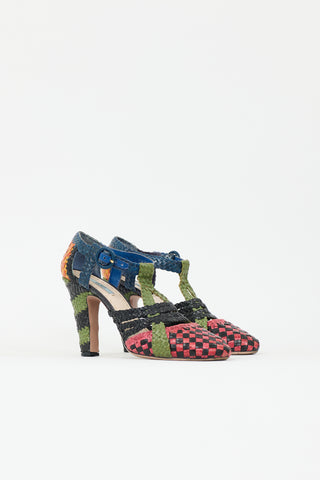 Prada SS 2011 Woven Leather Pump