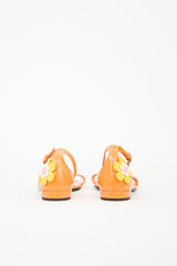 Prada Spring 2017 Patent Floral Sandal