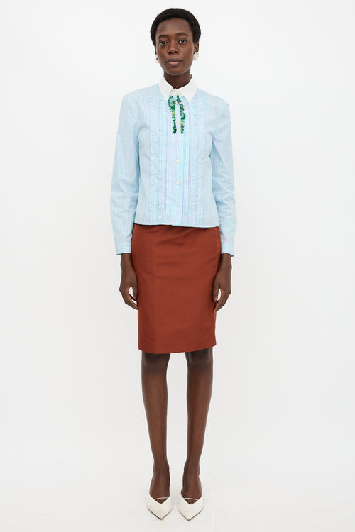 Prada Stripe & Gem Shirt