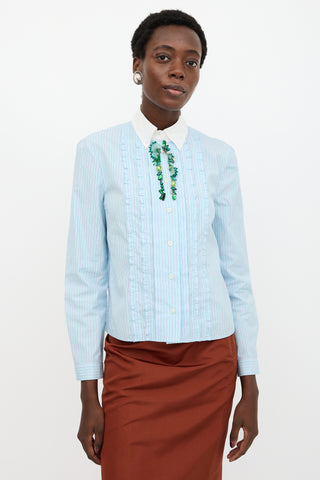 Prada Stripe & Gem Shirt