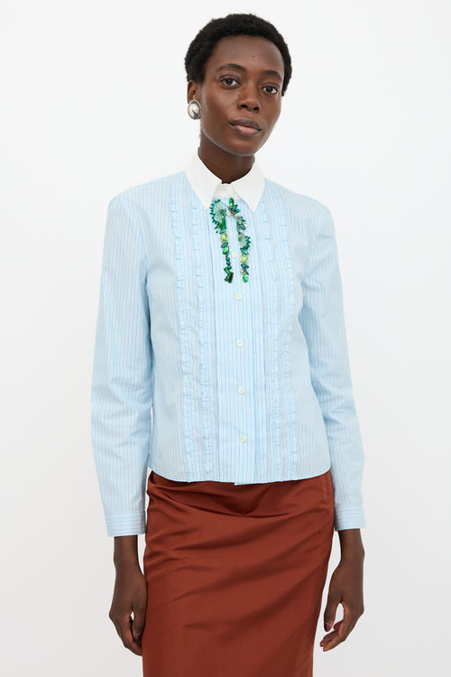 Prada Stripe & Gem Shirt