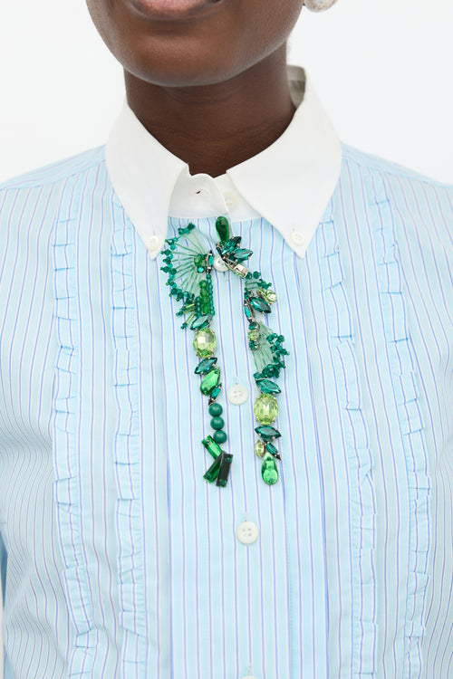 Prada Stripe & Gem Shirt