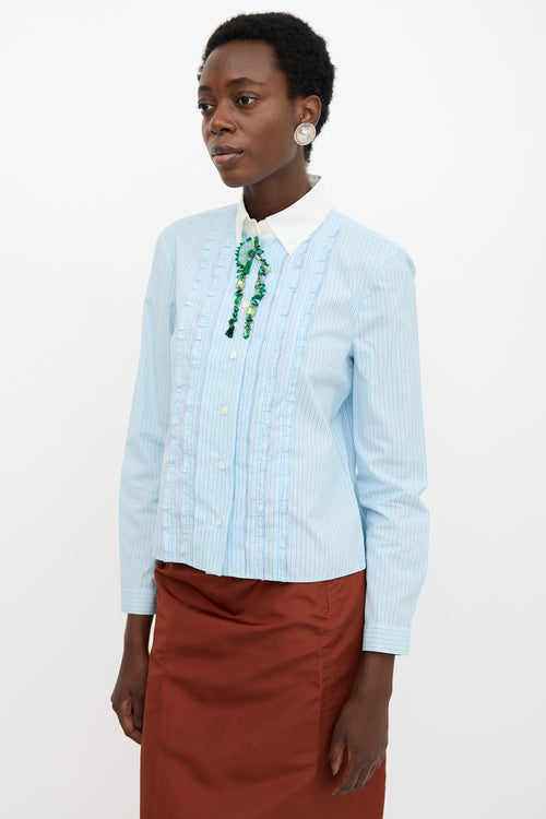 Prada Stripe & Gem Shirt