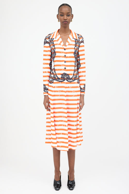 Prada Striped Twill Dress