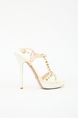 Prada Leather Studded Platform Heel
