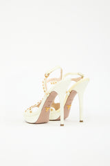 Prada Leather Studded Platform Heel