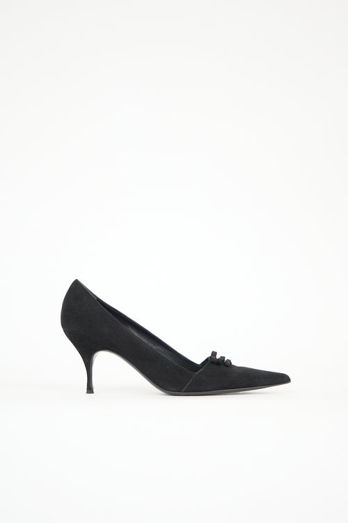 Prada Suede Bow Pump