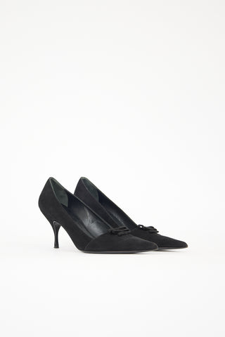 Prada Suede Bow Pump
