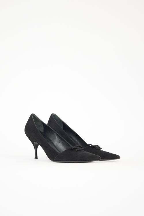 Prada Suede Bow Pump