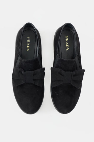 Prada Suede Bow Sneaker