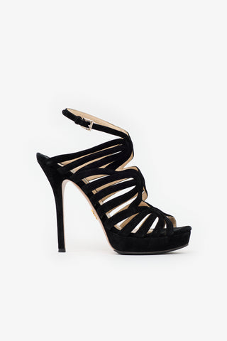 Prada Suede Cage Sandal