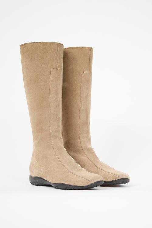 Prada Suede Knee Boot
