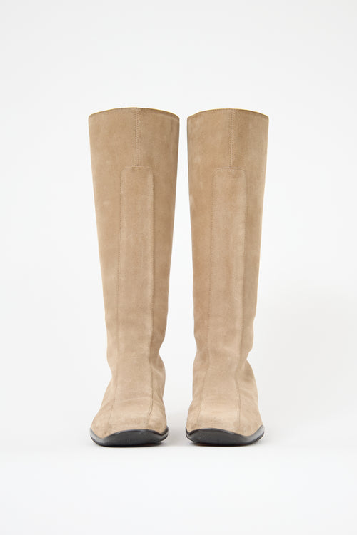 Prada Suede Knee Boot