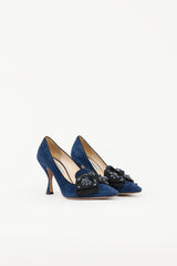 Prada Suede Embellished Pump