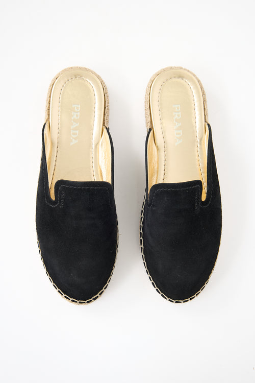 Prada Suede Espadrille Mule