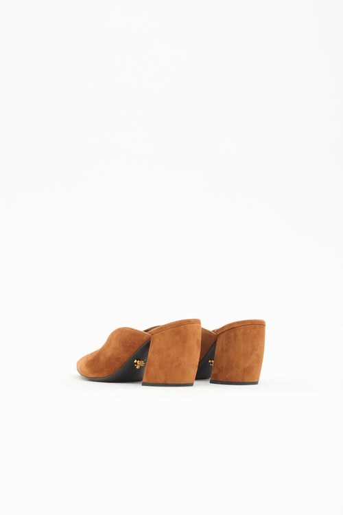 Prada Suede Pointed Toe Mule