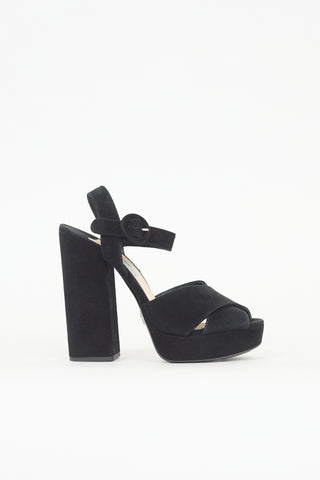 Prada Suede Platform Heel