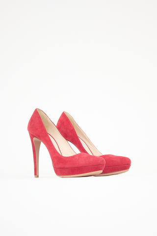 Prada Suede Platform Pump