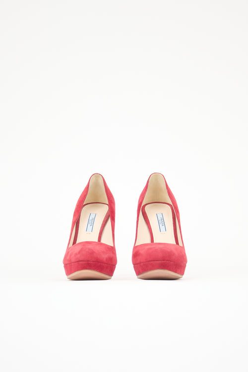 Prada Suede Platform Pump