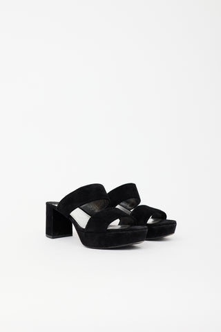 Prada Suede Platform Sandal