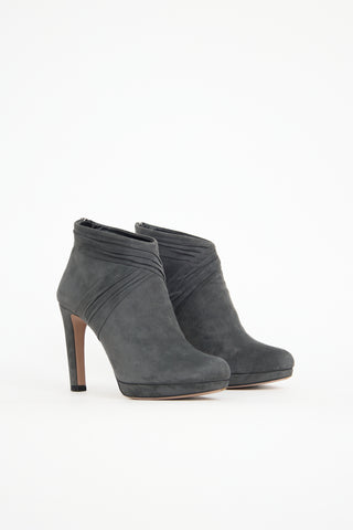 Prada Suede Pleated Bootie