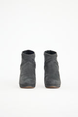 Prada Suede Pleated Bootie