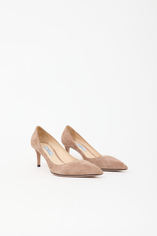 Prada Suede Pointed Pump