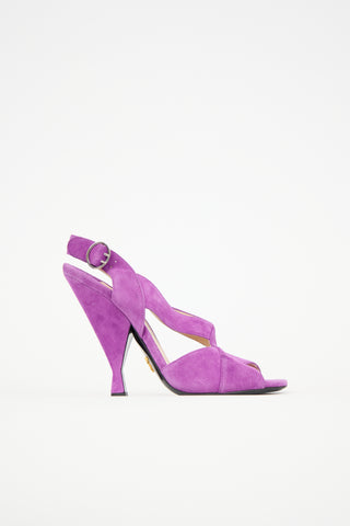 Prada Suede Slingback Heel