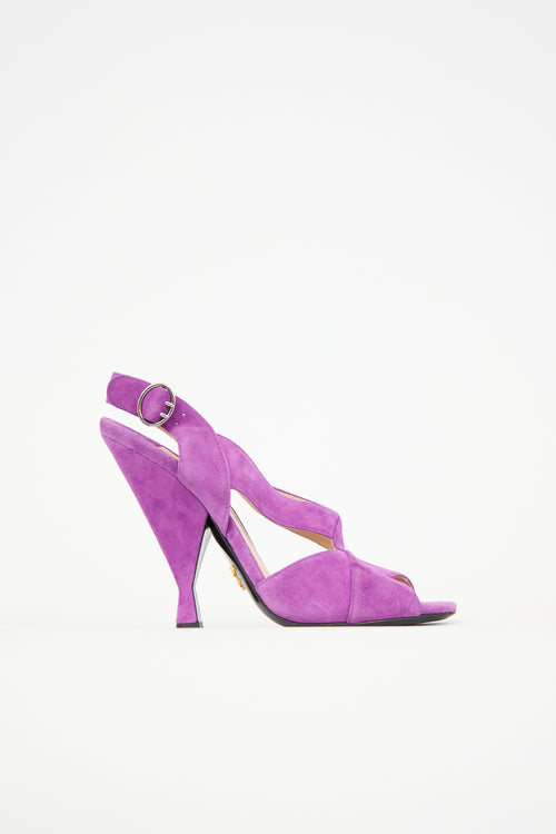 Prada Suede Slingback Heel