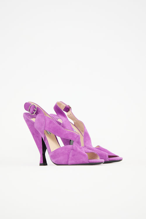 Prada Suede Slingback Heel