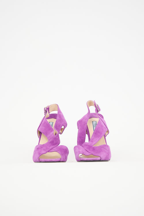 Prada Suede Slingback Heel