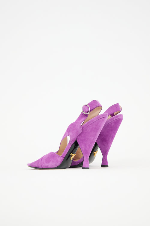 Prada Suede Slingback Heel