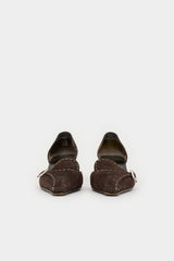 Prada Suede Square Toe  Heel